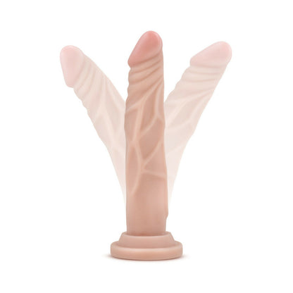 AU NATUREL RONNIE 7.5 IN. POSABLE DUAL DENSITY DILDO BEIGE