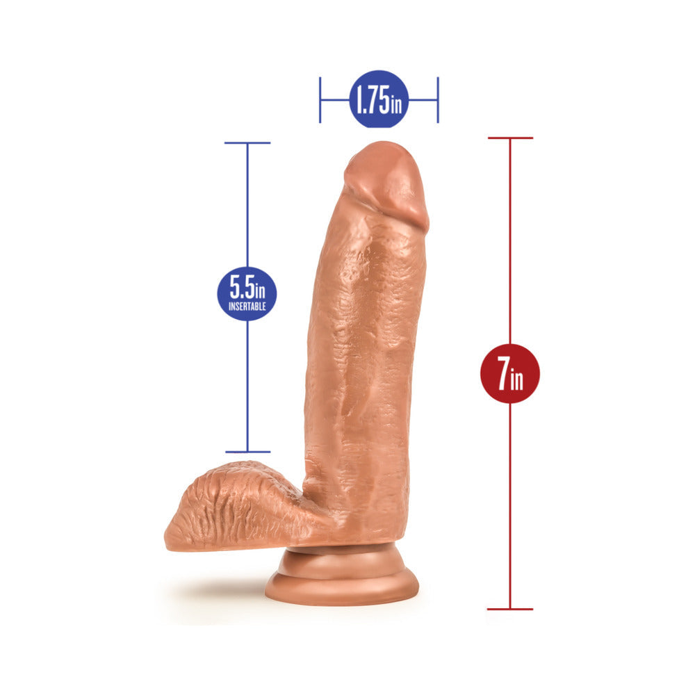 COVERBOY MANNY THE FIREMAN REALISTIC 7 IN. DILDO WITH BALLS TAN