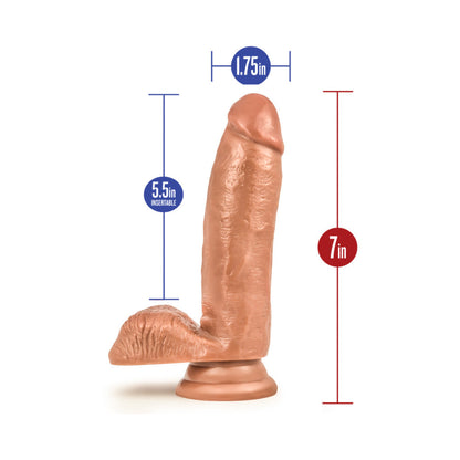 COVERBOY MANNY THE FIREMAN REALISTIC 7 IN. DILDO WITH BALLS TAN