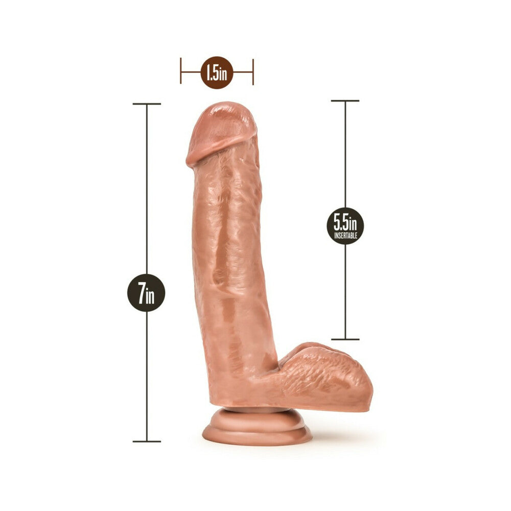 LOVERBOY THE KINGPIN REALISTIC 7 IN. DILDO WITH BALLS TAN