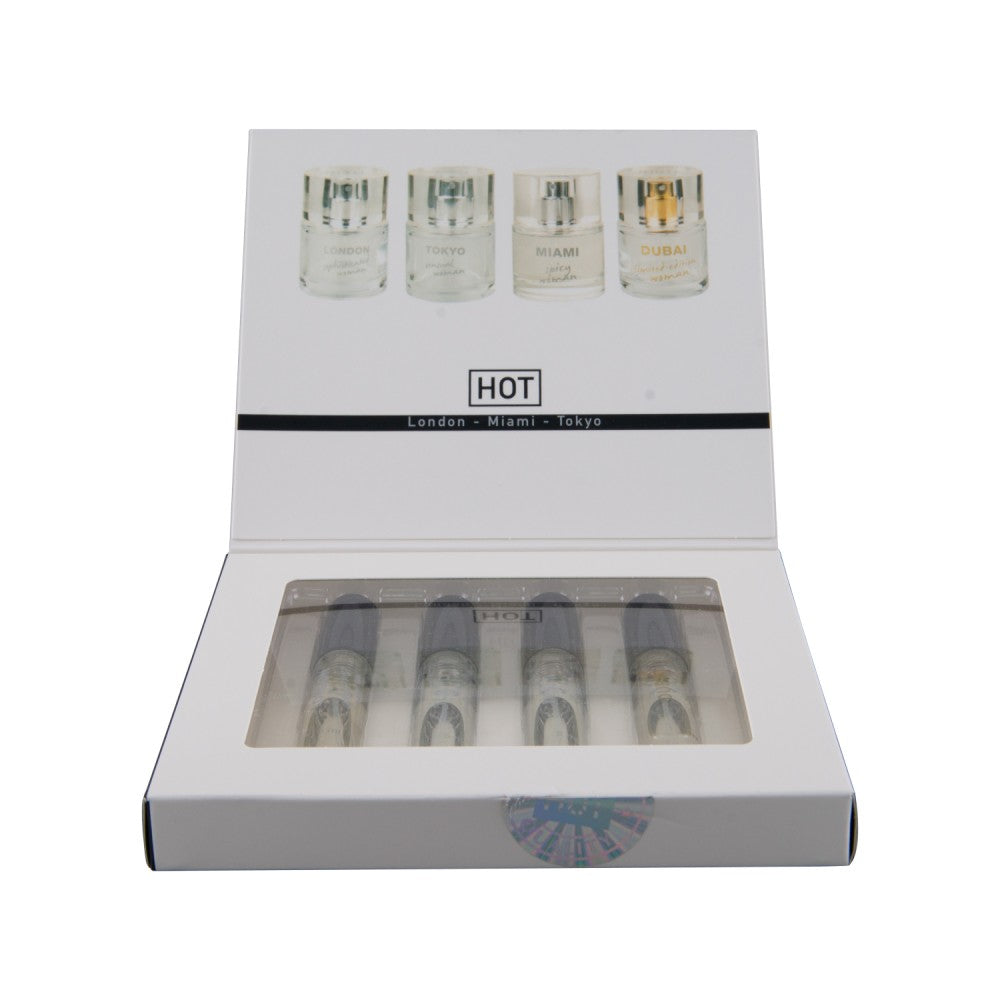 HOT - HOT PHEROMONE PERFUME TESTER-BOX LMTD WOMEN - 4X5ML