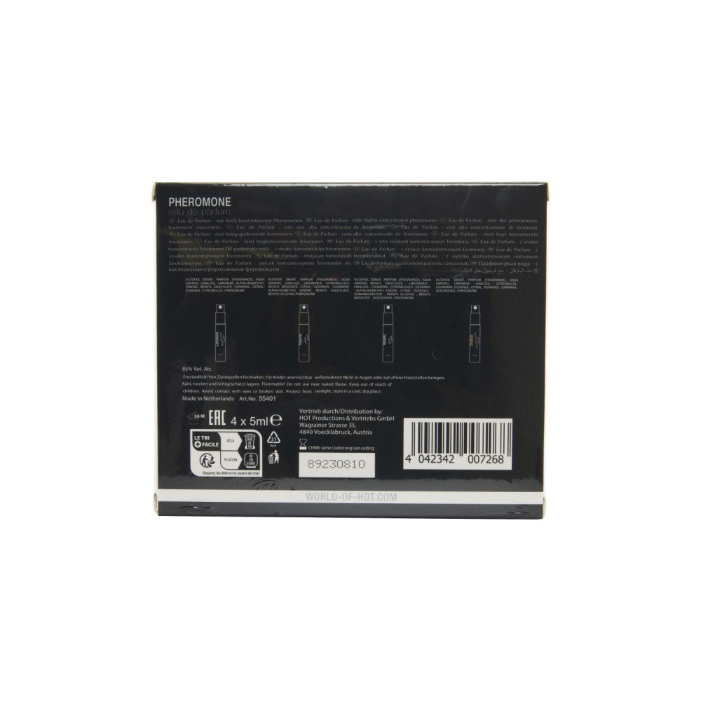 HOT - HOT PHEROMONE PERFUME TESTER-BOX LMTD MEN - 4X5ML