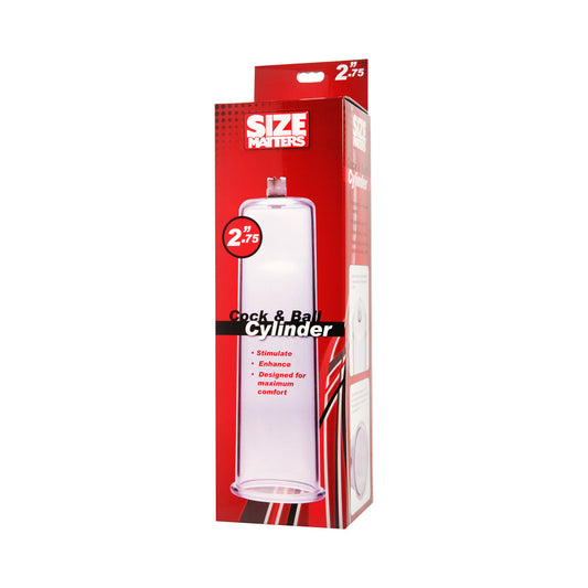 MARCAS XR - EL TAMAÑO IMPORTA CILINDRO PARA PENE Y TESTÍCULOS 2.75 PULG. X 11 PULG. TRANSPARENTE