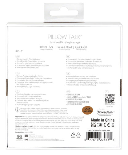 PILLOW TALK - LUSTY