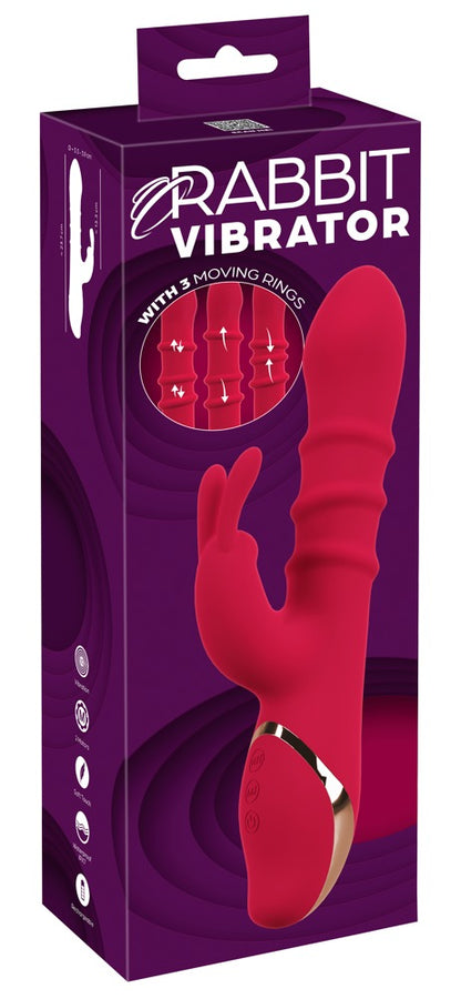 YOU2TOYS - RABBIT VIBRATOR WITH 3 MOVING RINGS