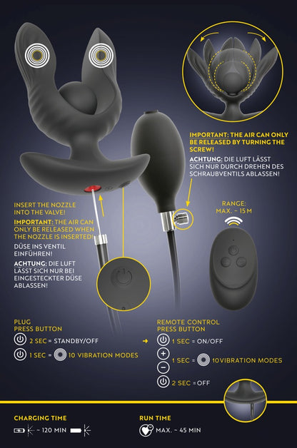ANOS - RC INFLATABLE EXPANDER PLUG WITH VIBRATION