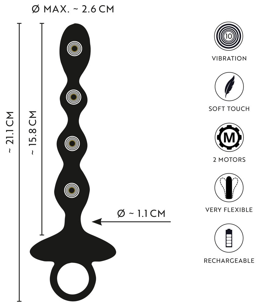 ANOS - FLEXIBLE ANAL BEADS WITH JUMPING VIBRATIONS