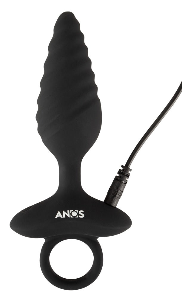 ANOS - FLEXIBLE BUTT PLUG TWISTED DESIGN WITH VIBRATIONS