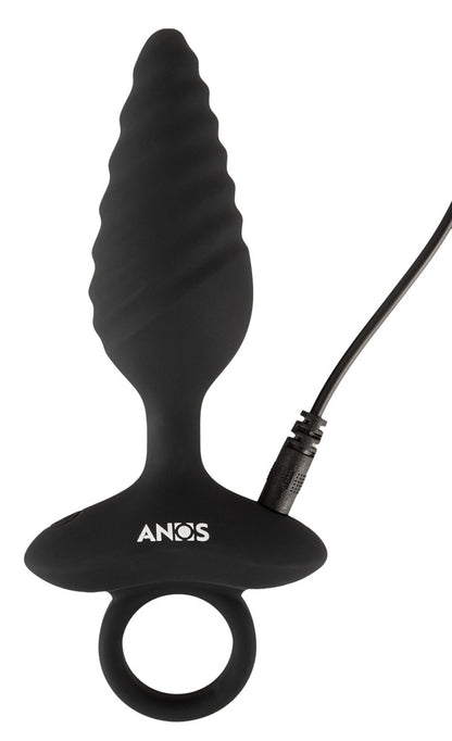 ANOS - FLEXIBLE BUTT PLUG TWISTED DESIGN WITH VIBRATIONS