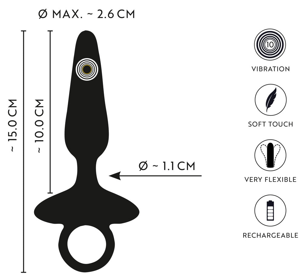 ANOS - FLEXIBLE BUTT PLUG WITH VIBRATIONS