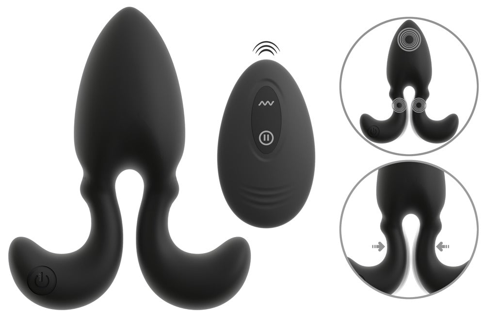 ANOS - RC VIBRATING BUTT PLUG WITH FLEXIBLE ARMS