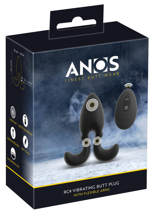 ANOS - RC VIBRATING BUTT PLUG WITH FLEXIBLE ARMS