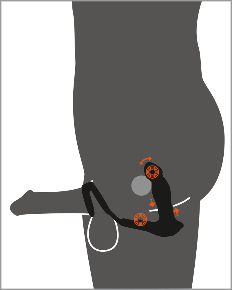 REBEL - RC VIBRATING PROSTATE PLUG WITH NODDING FUNCTION