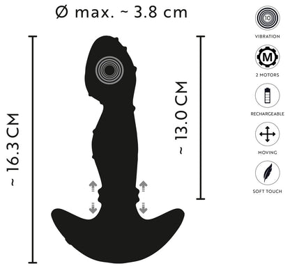ANOS - VIBRATING PROSTATE PLUG WITH MOVING RINGS