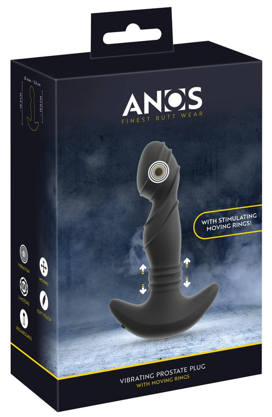 ANOS - VIBRATING PROSTATE PLUG WITH MOVING RINGS