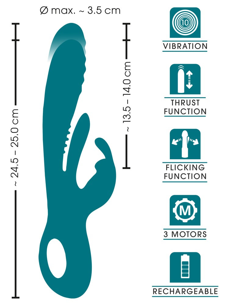 SWEET SMILE - RABBIT VIBRATOR WITH THRUST FUNCTION AND G-SPOT STIMULATION