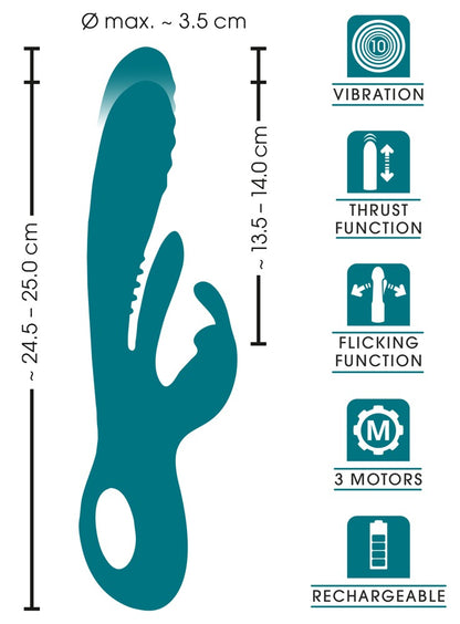 SWEET SMILE - RABBIT VIBRATOR WITH THRUST FUNCTION AND G-SPOT STIMULATION