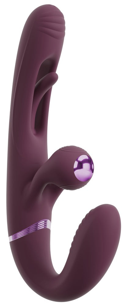 JAVIDA - RC STRAPLESS STRAP-ON WITH FLICKING TONGUE