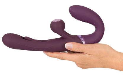 JAVIDA - RC STRAPLESS STRAP-ON WITH FLICKING TONGUE