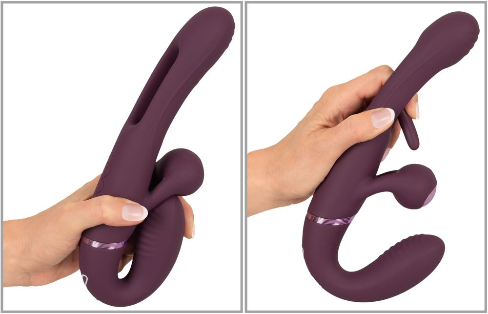JAVIDA - RC STRAPLESS STRAP-ON WITH FLICKING TONGUE