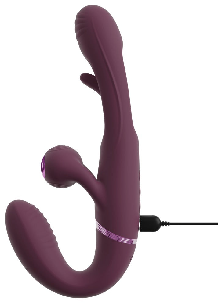 JAVIDA - RC STRAPLESS STRAP-ON WITH FLICKING TONGUE