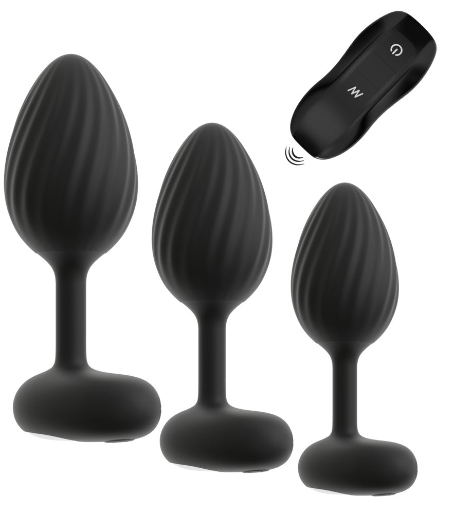 ANOS - RC BUTT PLUG SET WITH VIBRATION