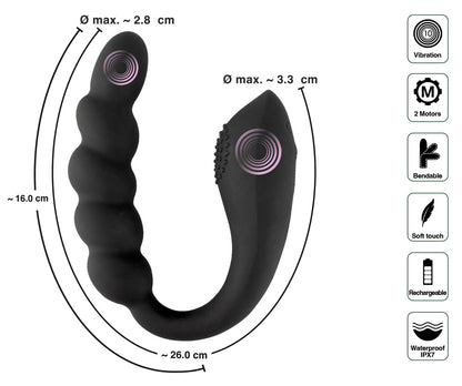 BLACK VELVETS - BENDABLE DUAL STIMULATOR