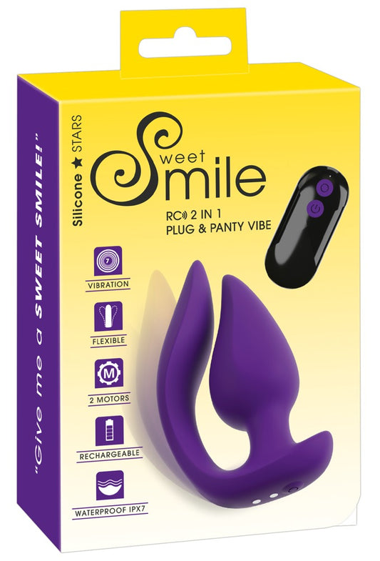 SWEET SMILE - RC 2 IN 1 PLUG & PANTY VIBE