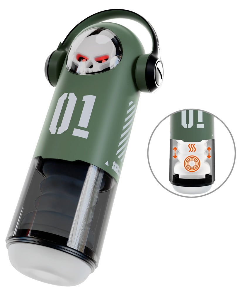 REBEL - SKULL MASTURBATOR WITH 3 FUNCTIONS