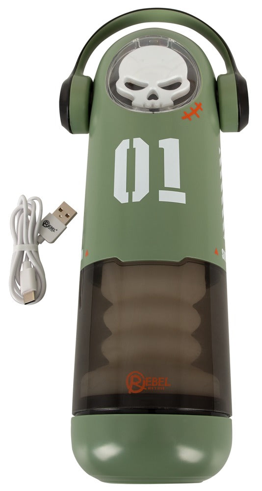 REBEL - SKULL MASTURBATOR WITH 3 FUNCTIONS
