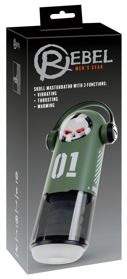 REBEL - SKULL MASTURBATOR WITH 3 FUNCTIONS