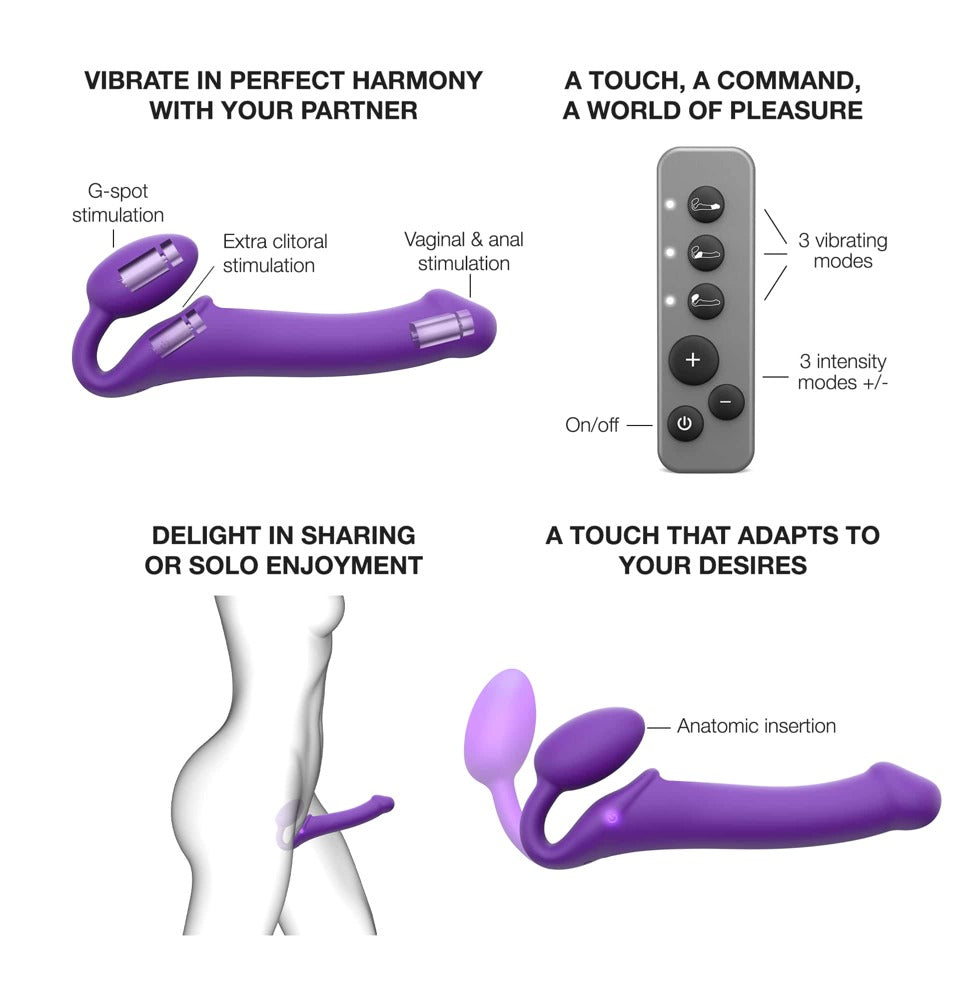 STRAP-ON-ME - VIBRATING BENDABLE STRAP-ON