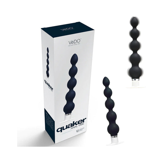 VEDO - ANILLO VIBRADOR ANAL QUAKER COLOR NEGRO