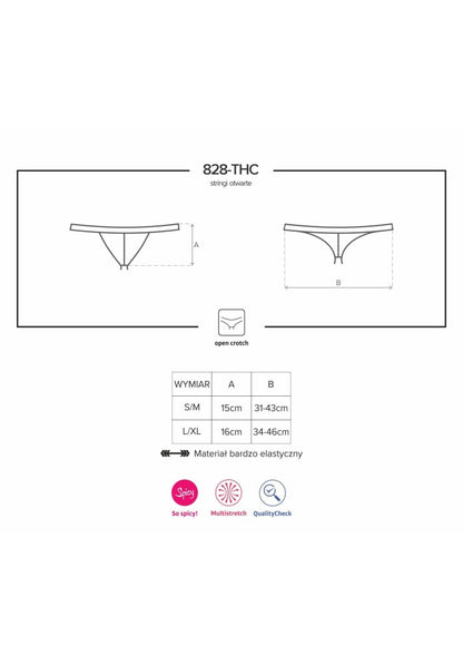 OBSESSIVE - 828-THC-1 CROTCHLESS THONG L/XL