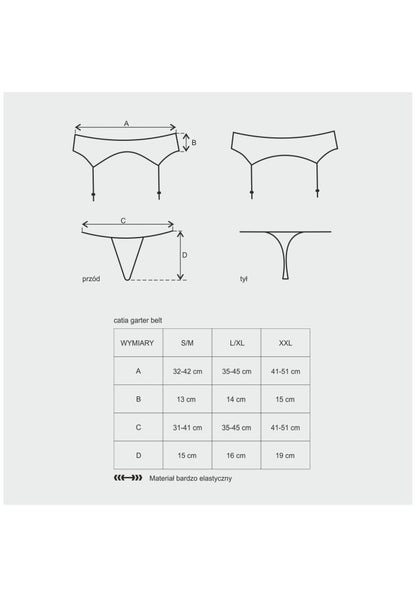 OBSESSIVE - CATIA GARTER BELT & THONG  S/M