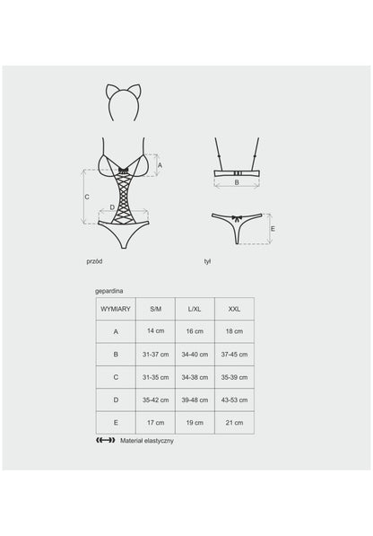 OBSESSIVE - GEPARDINA 3 PCS COSTUME L/XL