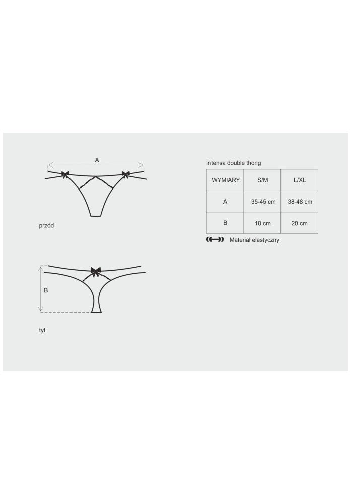 OBSESSIVE - INTENSA DOUBLE THONG  S/M