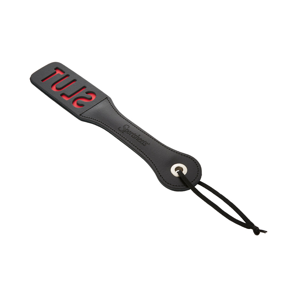 SPORTSHEETS LEATHER SLUT PADDLE