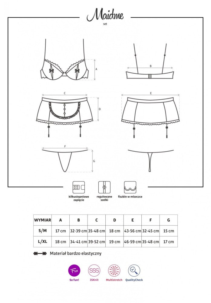 OBSESSIVE - MAIDME SET 5-PCS  S/M