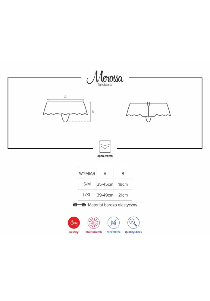 OBSESSIVE - MEROSSA CROTCHLESS PANTIES  S/M