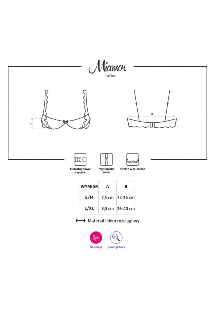OBSESSIVE - MIAMOR HALF-BRA  L/XL