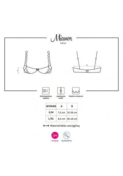 OBSESSIVE - MIAMOR HALF-BRA  L/XL