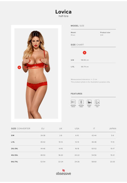 OBSESSIVE - LOVICA HALF-BRA  S/M