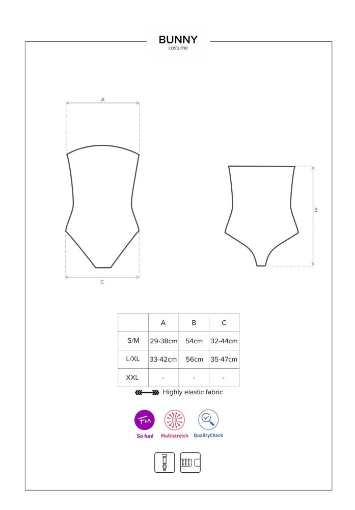 OBSESSIVE - BUNNY COSTUME L/XL BLACK