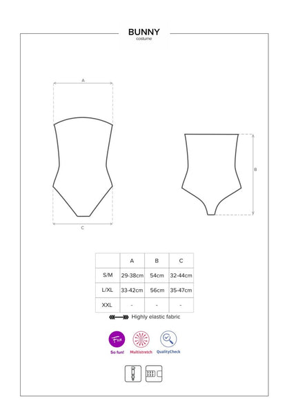 OBSESSIVE - BUNNY COSTUME L/XL BLACK