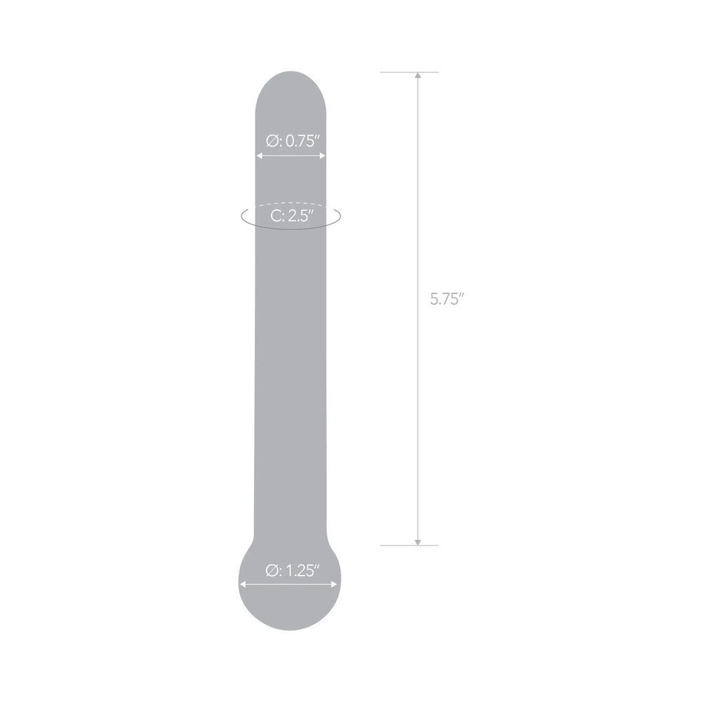 GLAS 7 IN. STRAIGHT GLASS DILDO