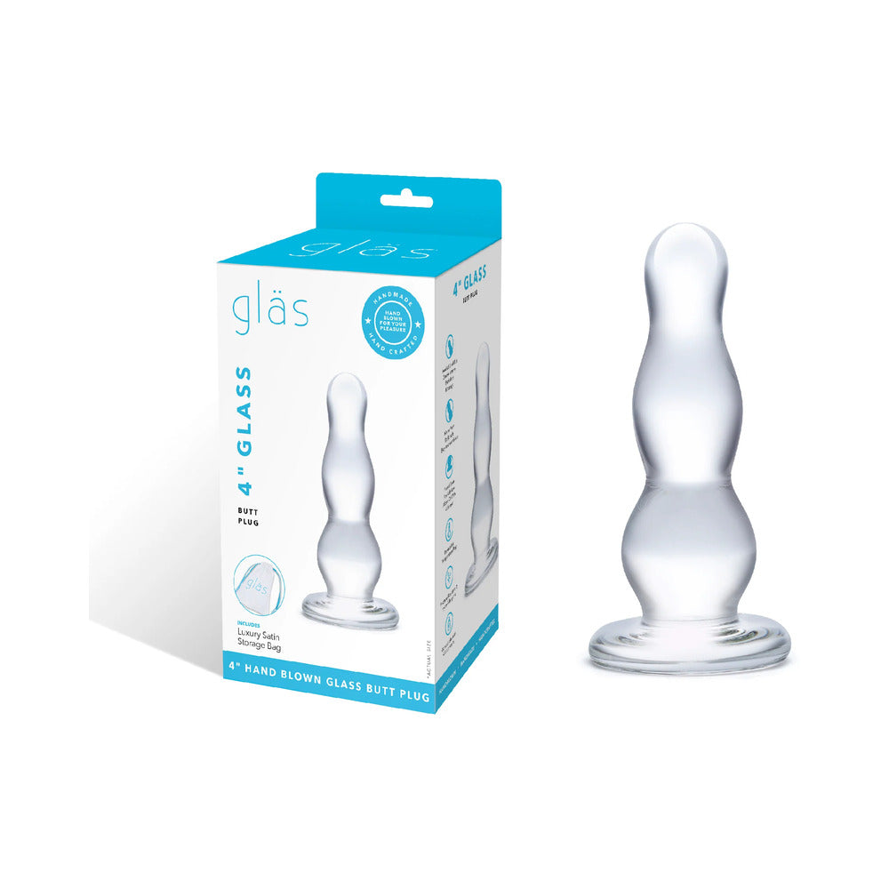 ELECTRIC EEL - GLAS 4 IN. GLASS BUTT PLUG