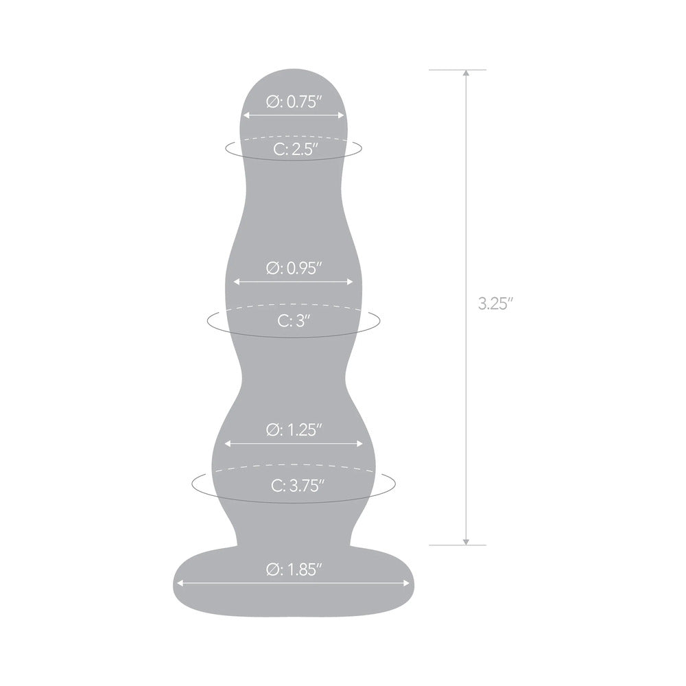 ELECTRIC EEL - GLAS 4 IN. GLASS BUTT PLUG