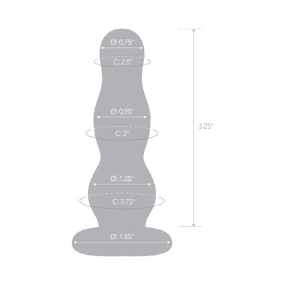 ELECTRIC EEL - GLAS 4 IN. GLASS BUTT PLUG