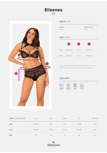 OBSESSIVE - ELIZENES 2-PCS SET  S/M